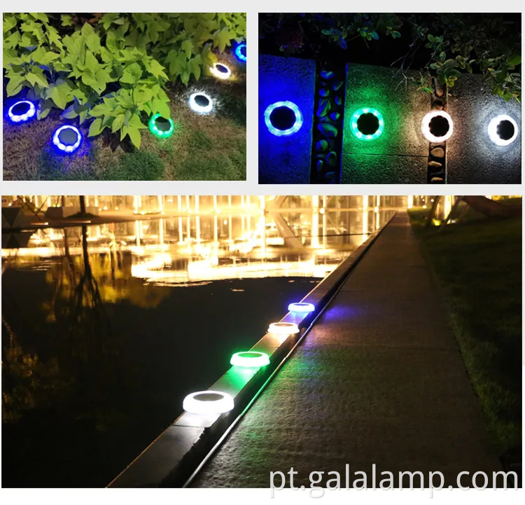 Luzes solares LED ecológicas para espaços ao ar livre